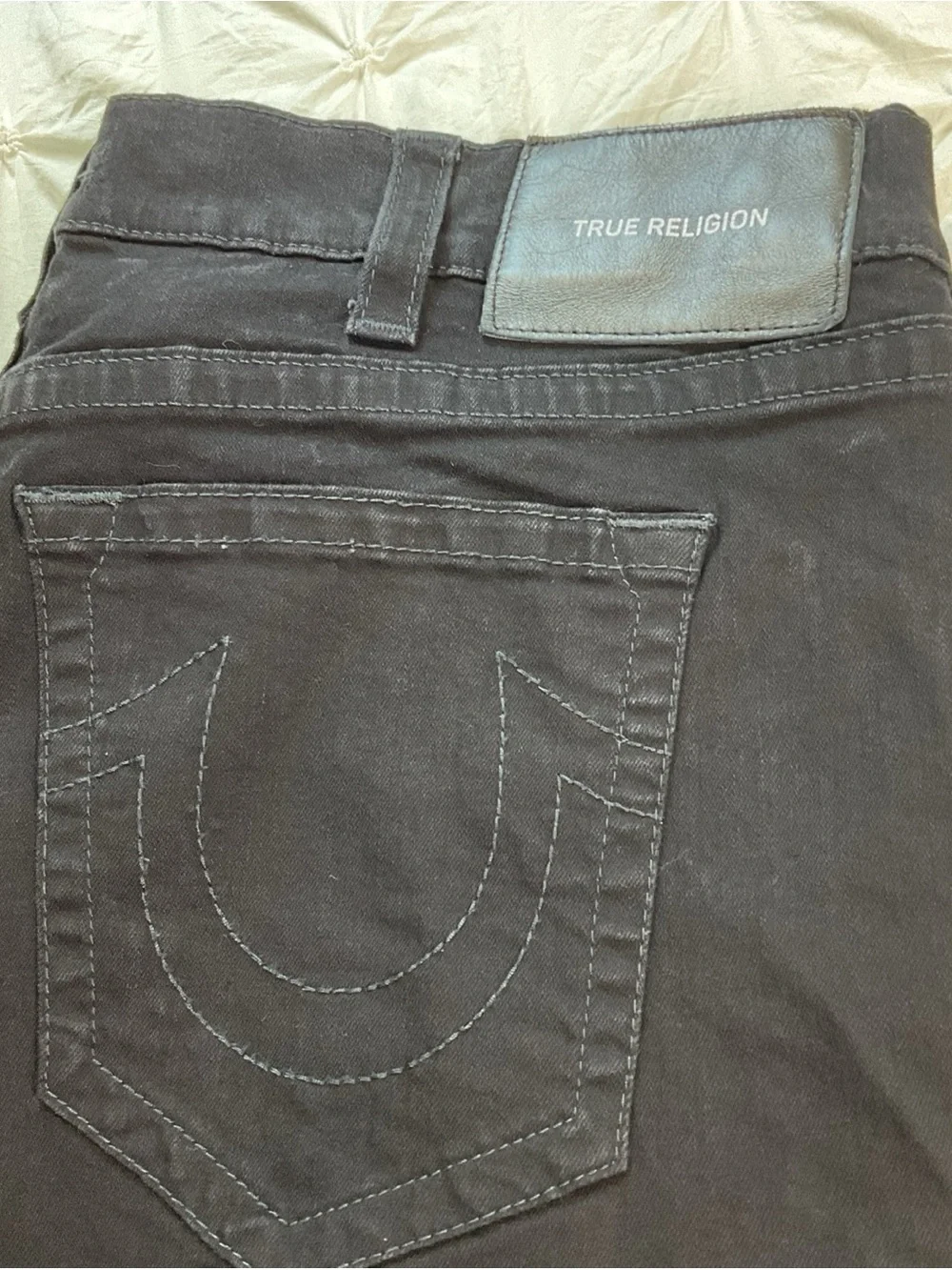 True Religion Black Men's Slim Jeans Rocco